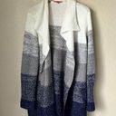 Modcloth Blue Grey White Striped Knit Cardigan Photo 0