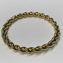 Monet Signed  Gold Tone Heavy Twisted Costume Bangle Bracelet Photo 2