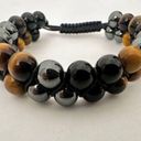 Onyx Tigers eye,  and hematite triple protection bracelet Photo 7