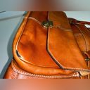 Patricia Nash Vintage Patrica Nash Italian Leather Brown Satchel Handbag 17x7" Handles Purse Photo 1