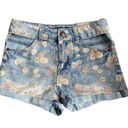 Celebrity Pink floral cutout high waisted jean shorts  Photo 0