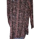Skinny Girl  Jeans Pink Snakeprint Twist Front Long Sleeve T Shirt Top Blouse M Photo 4