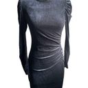 Pam & Gela NWOT  Turtleneck Black Metallic Velvet Bodycon Party Dress - Small Photo 0