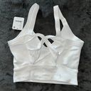 Free People Movement Good Karma Scoop Neck Bra in White Photo 5