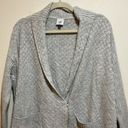 CAbi  Zip Cardigan Sweater Gray Textured Basketweave Ribbed Knit Size Large 4466 Photo 4