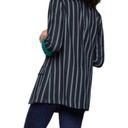 BCBGeneration  Navy Green Striped Blazer Medium Photo 5