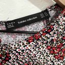 ZARA  Trafaluc Collection Red & Black Floral Long Sleeve Shorts Romper Size XS Photo 4