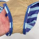 Ralph Lauren Sport Blue Aqua Y2K Wide Stripe Bikini Bottoms Coastal Pool Size 10 Photo 6