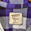 Arizona Jeans 🦋 Arizona Jean Company Purple Flannel Boyfriend Fit Button Down XXL Photo 1