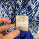 Maeve Anthropologie  Blue Geometric Dress Print Galen Size Medium Photo 5