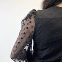 Yumi Kim NEW  Womens M Wicked Game Wrap Dress Black Swiss Dot Maxi Sheer Witchy Photo 5
