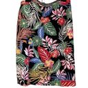 Cynthia Rowley  Tropical Floral‎ Faux Wrap Skirt Jersey Knit Size Large Photo 1