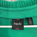 Rafaella  Women M Green Tasseled Casual Cowl Neck Sweater Photo 3