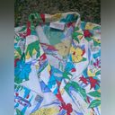 Krass&co Vintage The American  Hawaiian postcards floral button down blouse, size 16 Photo 3