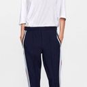 ZARA  High Waist Skinny Pants w/ Packet & Side Stripe Blue/Red Size S NEW Photo 0