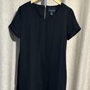 Cynthia Rowley  Black Embroidered Hem Short Sleeve Dress - Size 8 Photo 0