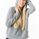 Zyia  texture hoodie sweatshirt blue/grey Photo 0