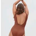 Everlane  Swimsuit Women’s Small NWT Square-Neck Quality One Piece Honey Gingham Photo 1