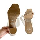 BP  Nordstrom Women's Naomi Beige Vegan
Leather Clear Strap Heel Sandals Size 9 Photo 4