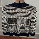 Talbots Vintage Crochet Black and White Striped Cotton Rayon Open Front Cardigan, size S Photo 1