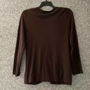 Coldwater Creek  Brown Silk Blend Gathered Cardigan Sweater - Size Large (14-16) Photo 5