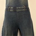 Cello  USA Vintage Strapless Flare Leg Fringe Denim Jumpsuit Photo 5