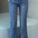 Casual Light Flared Blue Jeans Size L petite Photo 0