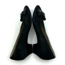 YSL  Yves Saint Laurent Black Suede Bowtie Kitten Heel Pumps Women's 6.5 US Photo 6