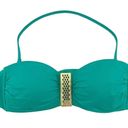 La Blanca  Island Goddess Two Piece Bikini Swimsuit Emerald Green & Gold Size 6 Photo 3