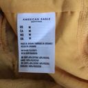 American Eagle AE Maize Yellow Wrap Mini Dress Sz. M Smocked Back Ruffle Hem Photo 7