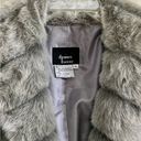 Dennis Basso gray faux fur coat Women’s M Photo 2