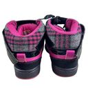 Q Factor Y2K 90s Rave Black Pink Plaid Front High Top Jewel Skater Sneakers 6 Photo 5