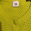 CAbi  Loren Cardigan Size M Button Front LS  Textured Knit Cardigan Sweater Green Photo 5
