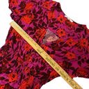 Abel the label  Dress Small High Low Maxi Purple Red Floral Short Sleeve Swing Photo 12