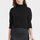 A New Day 🎉3/$25🎉Women's Long Sleeve Mock Turtleneck T-Shirt -  Black M NWT Photo 1