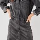 American Eagle  Denim Long-Sleeve Dress Grey Photo 1