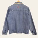 Bill Blass  Vintage Jean Jacket Embellished Ribbon Embroidery Y2K Girlie Roses Sm Photo 2