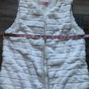 Pink Lily  White Faux Fur Vest L Photo 3