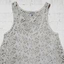 Ecote  Ivory Lace Crochet Sleeveless Coverup Wide Strap Women's Top Size Medium Photo 4