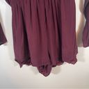 Nordstrom  ASTR Label Peek-a-Boo Lace Silk Blend Romper Cranberry Purple Size S Photo 3