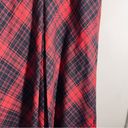 Talbots  Wool Midi Skirt Plaid 90s Red Black size 8 Photo 4