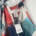 Motherhood Maternity  Tank Top Bouse NWT Size Extra Large Plaid Tie Halter Fringe Photo 3