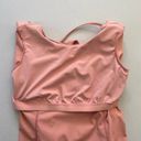 Sweaty Betty  Top Womens 10 Pink Long Sleeve Ribbed Shelf Bra Ballet Yoga Dance Photo 3