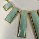 The Bar Light green rectangle statement necklace Photo 6