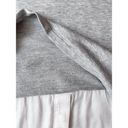 Vince  Long Sleeve Gray Jersey White Button Down Layered Top Women’s XS Photo 6