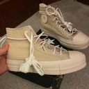 Converse NEW  Chuck Taylor All Star Lift Oat Milk High Top Platform Shoes Photo 5