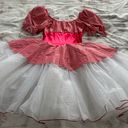 Wish A  Come True Appalachian Spring White Tutu Lace Up Red Gingham Dance Ballet Dress, size S Photo 12