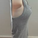 Brandy Melville  grey ribbed cropped button front placket tank top, one size Photo 12