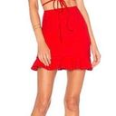 Lovers + Friends Revolve  Flamingo Red Ruffle Skirt Size S Photo 1