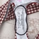 Topshop White and Brown Gingham Cheeky  Bikini Swim Bottoms Photo 6